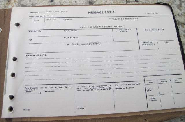 Rhodesia -WWII - Army Book 155 - Message Book